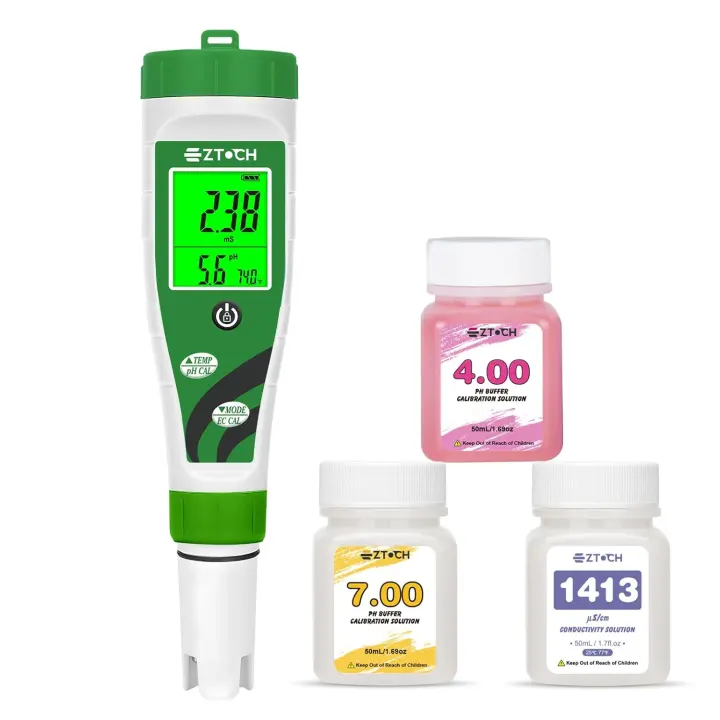Handheld Hydroponic pH/EC/TDS Meter with Temperature Readout