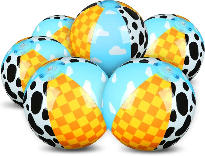 Hollowfly 12-Pack Inflatable Kids Beach Balls, 7.87" (20 cm)