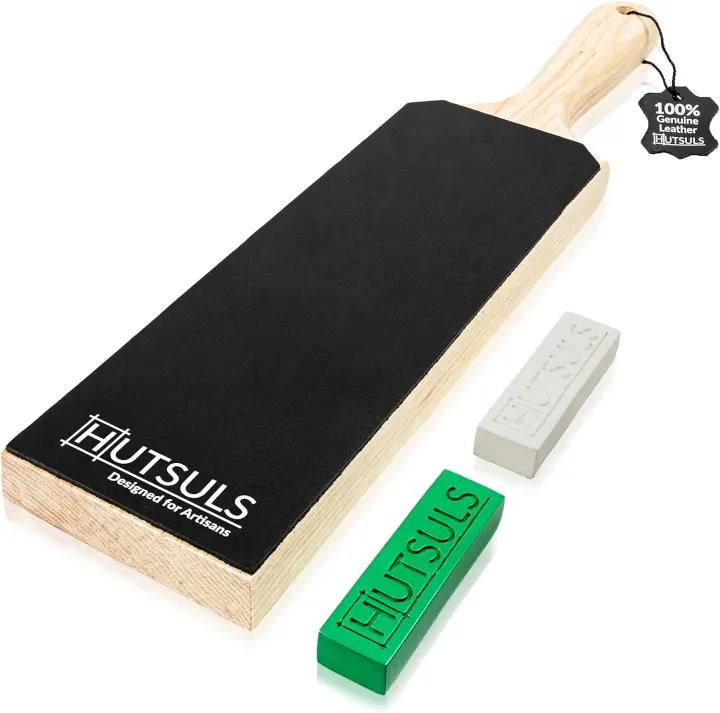 Hutsuls 3x9" Leather Paddle Strop for Knife Sharpening