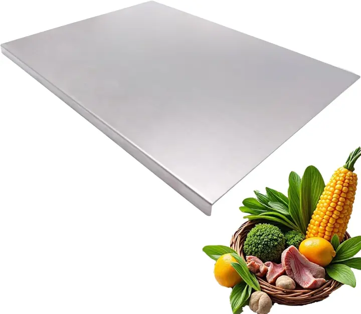 Large Stainless Steel Cutting Board (15.7 x 11.8 in) — Kitchen Prep Board