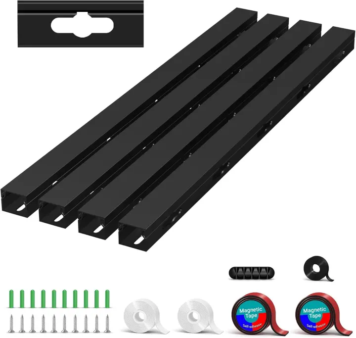 Magnetic Cable Raceway Kit — Under-Desk Cord Hider & Organizer