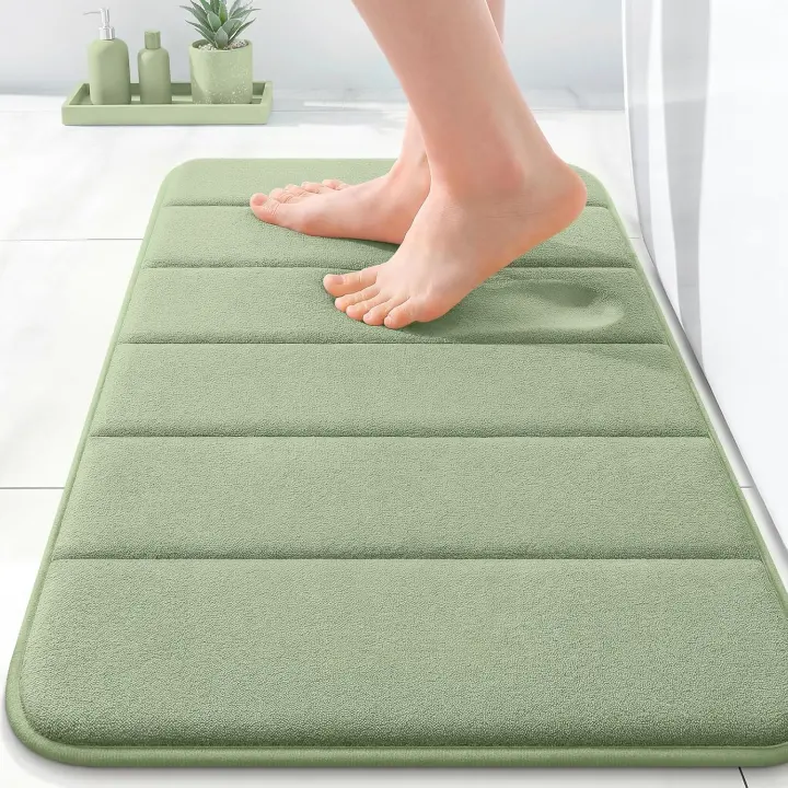 Memory Foam Bath Mat 24x16 — Plush, Highly Absorbent Bathroom Rug