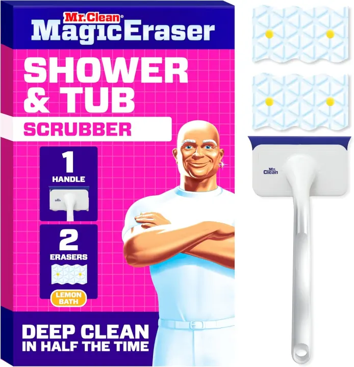 Mr. Clean Shower & Tub Scrubber Kit — Foam Erasers & Handle