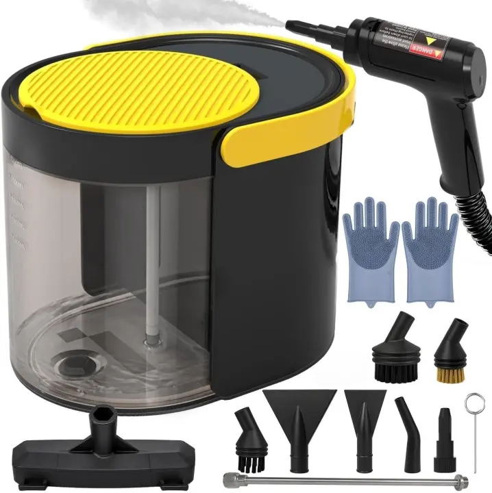 Portable Steam Cleaner with 2.2L Tank and 16-Piece Accessory Kit