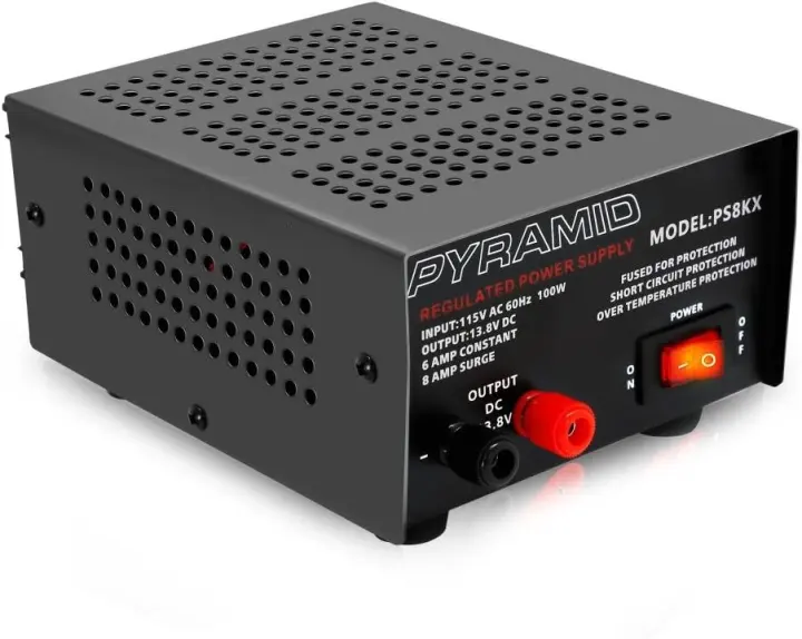 Pyramid 6A Linear Bench Power Supply — 13.8V AC-to-DC Converter