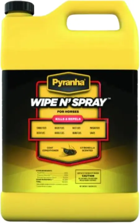 Pyranha Wipe N' Spray Gallon — Oil-Based Horse Fly Spray