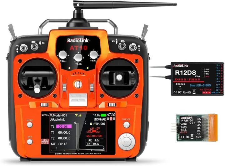 Radiolink AT10II 12CH 2.4GHz RC Transmitter with R12DS Receiver