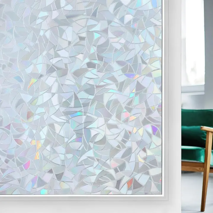 Rainbow Window Privacy Film — Silver Static-Cling, 17.5 in x 78.7 in