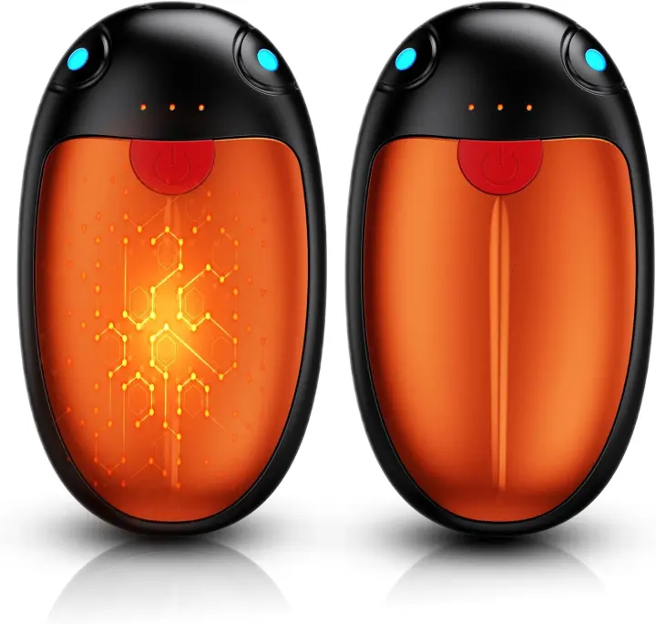 Rechargeable 2-Pack Pocket Hand Warmers — Portable Electric Handwarmers