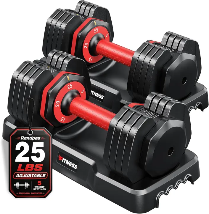 Rendpas Adjustable Dumbbell Set — Quick-Adjust Home Free Weights