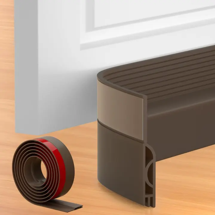 Silicone Door Draft Stopper / Door Sweep — 39" or 78" Self-Adhesive