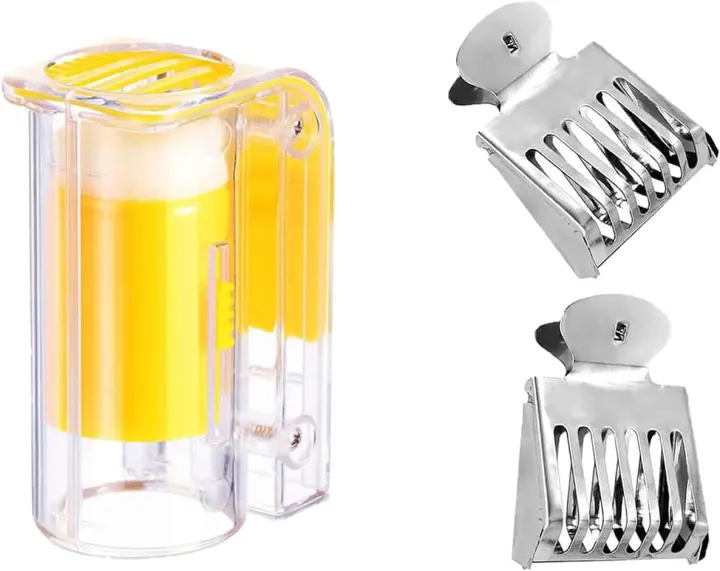 Stainless Steel Queen Bee Clips with Transparent Cage and Marking Bottle Kit