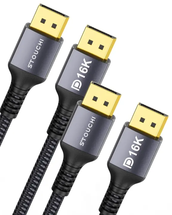 Stouchi VESA-Certified DisplayPort 2.1 Cable (10 ft, DP80)