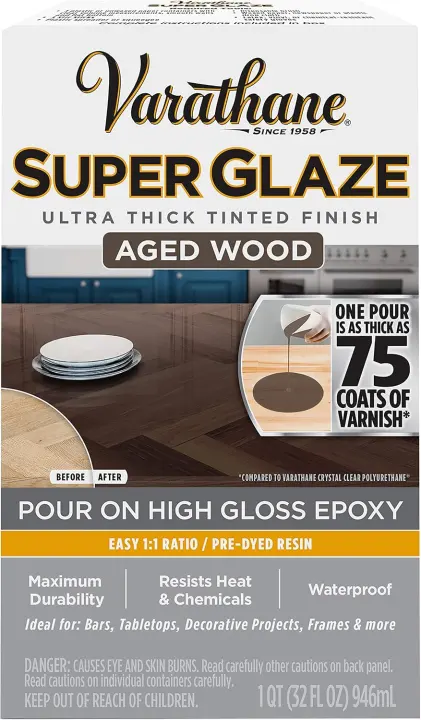 Super Glaze Pour-On High-Gloss Epoxy for Wood