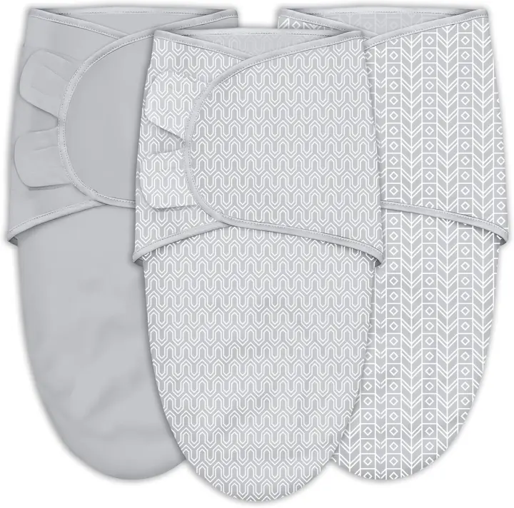 Sweet Dolphin 3-Pack Newborn Swaddle Sleep Sacks — 0–3 Months Cotton