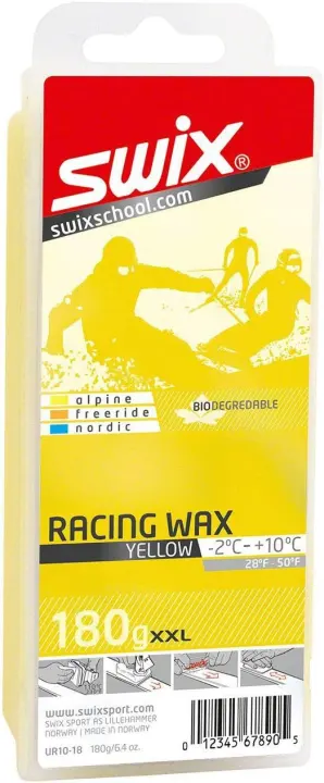 Swix Biodegradable Warm-Weather Ski & Snowboard Wax — 180 g Bar