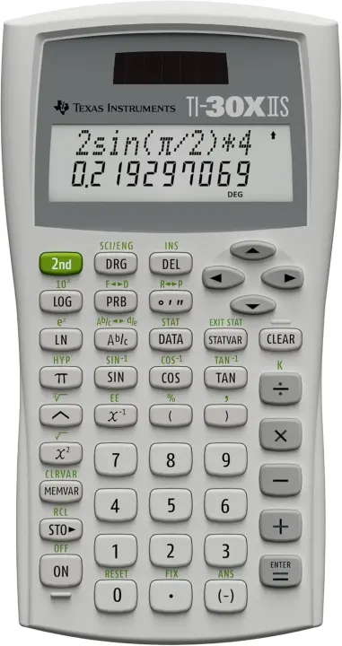 TI-30XIIS Two-Line Scientific Calculator — White Model