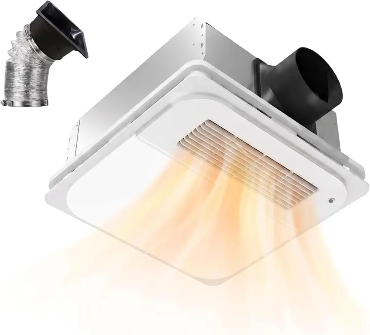 TOTTE Bathroom Exhaust Fan with Light, 1500W Heater, Bluetooth & RGB