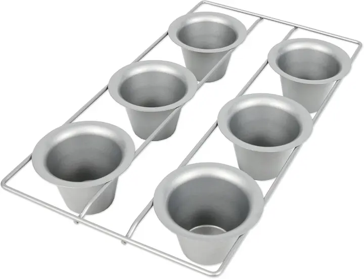 USA PAN 6-Cup Heavy-Gauge Popover Pan — Nonstick Coating