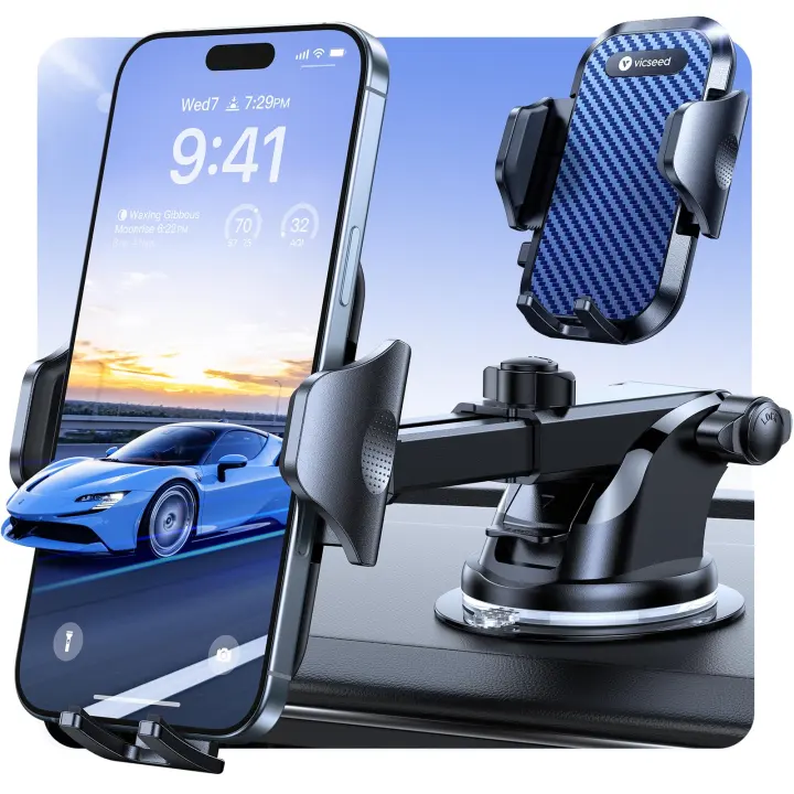 VICSEED 2025 Racing-Grade Car Phone Mount — Dark Blue