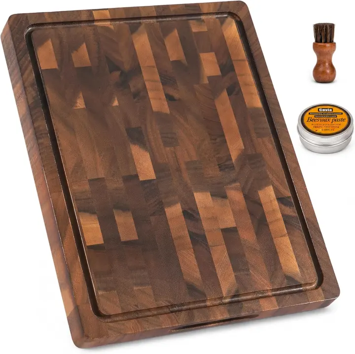 Walnut End-Grain Cutting Board 17×13×1 — Double‑Sided Chopping Block