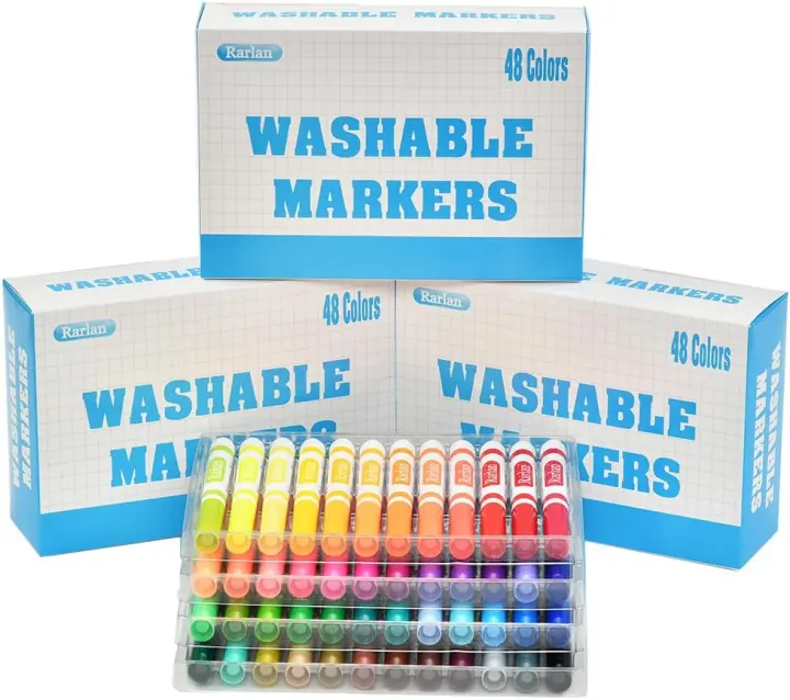 Washable Kids Markers — 144 Pack (48 Colors, 3 Boxes)