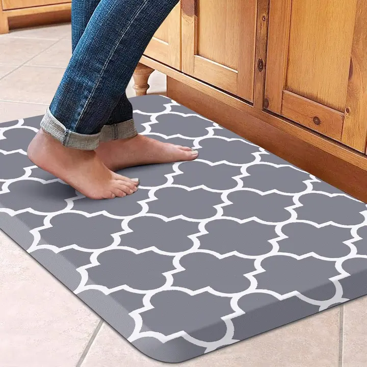 WISELIFE Cushioned Anti-Fatigue Kitchen Mat — 17.3" x 28", Grey