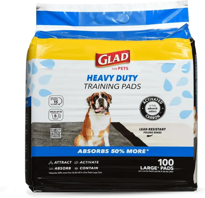 XL Charcoal Puppy Training Pads — Heavy-Duty 24 x 24, 100 Count