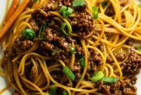 Easy Korean Ground Beef Noodles