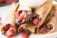 Decadent Nutella Strawberry Taquitos