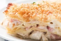Decadent Chicken Cordon Bleu Lasagna