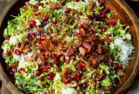 Jeweled Pomegranate Brussels Sprout Salad