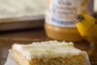 Sumptuous White Chocolate Peanut Butter Banana Cake