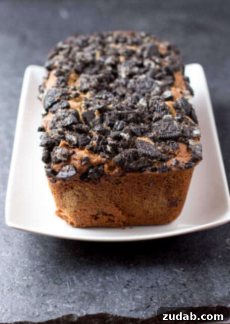 Indulgent Oreo Biscoff Banana Bread