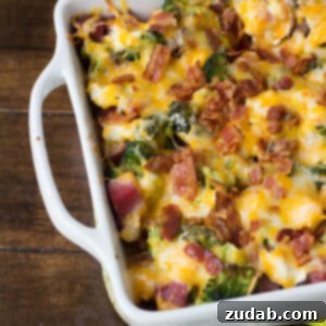 cheesy ham and potato bacon casserole to use up all of those holiday leftovers ohsweetbasil.com