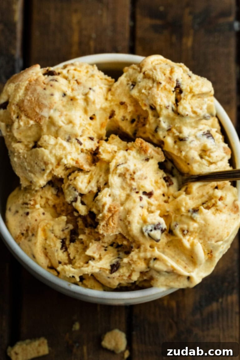Crafting Homemade Graham Central Station Ice Cream 13 a photo of a large bowl full of scoops of graham cracker ice cream loaded with chocolate covered honeycomb bits