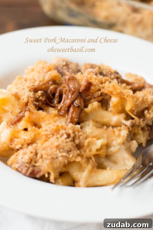 Tried this last week and we fell in love with it! Sweet Pork Macaroni and Cheese at ohsweetbasil.com Tried this last week and we fell in love with it! Sweet Pork Macaroni and Cheese at ohsweetbasil.com