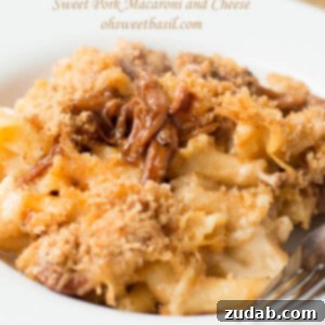 Tried this last week and we fell in love with it! Sweet Pork Macaroni and Cheese at ohsweetbasil.com