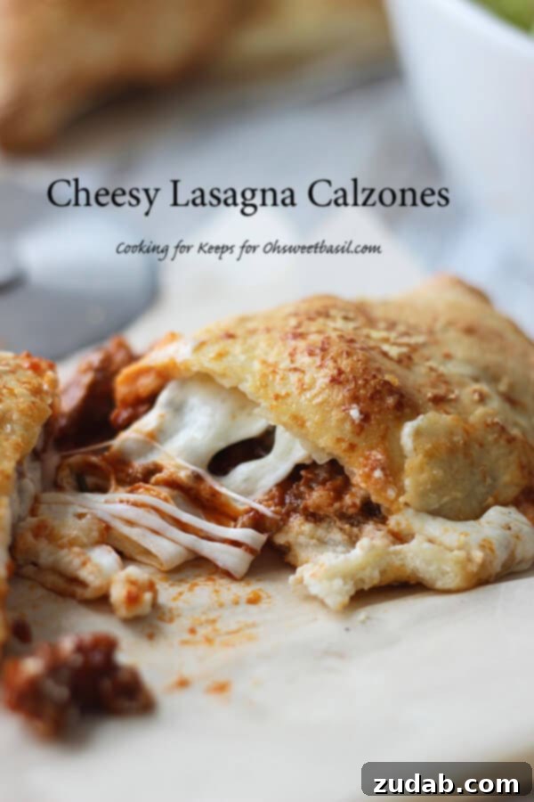 Cheesy Lasagna Calzones with ground sirloin Cheesy Lasagna Calzones with ground sirloin, a perfect family meal