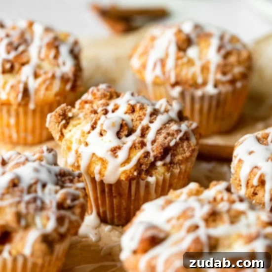 Pumpkin and Apple Perfection: Your Fall Dessert Obsession 12 Fluffy apple coffee cake muffins with a golden streusel topping, perfect for breakfast or a snack.