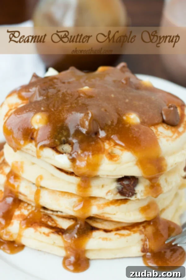 Experience the Richness of California Dairy in Every Drop Delicious Peanut Butter Maple Syrup made with rich California dairy products, perfect for drizzling over your morning pancakes and waffles.