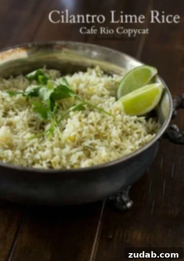 Whip Up 3-Ingredient Spanish Rice Fast 3 Cilantro Lime Rice, just like your favorite Cafe Rio copycat recipe, perfect for Mexican feasts.