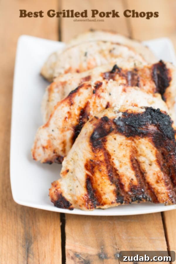 The absolute best grilled pork chops #recipe ever. Had no idea I could love a buttermilk pork chop this much! ohsweetbasil.com The absolute best grilled pork chops recipe ever. Had no idea I could love a buttermilk pork chop this much! ohsweetbasil.com