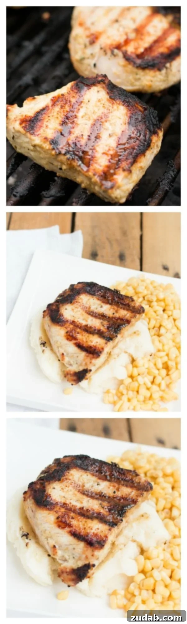 The absolute best grilled pork chops #recipe ever. Had no idea I could love a buttermilk pork chop this much! ohsweetbasil.com The absolute best grilled pork chops #recipe ever. Had no idea I could love a buttermilk pork chop this much! ohsweetbasil.com