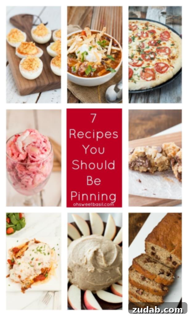 8 Must-Pin Recipes: Timeless Classics from Oh Sweet Basil Discover 8 irresistible recipes you must pin on Pinterest today from Oh Sweet Basil