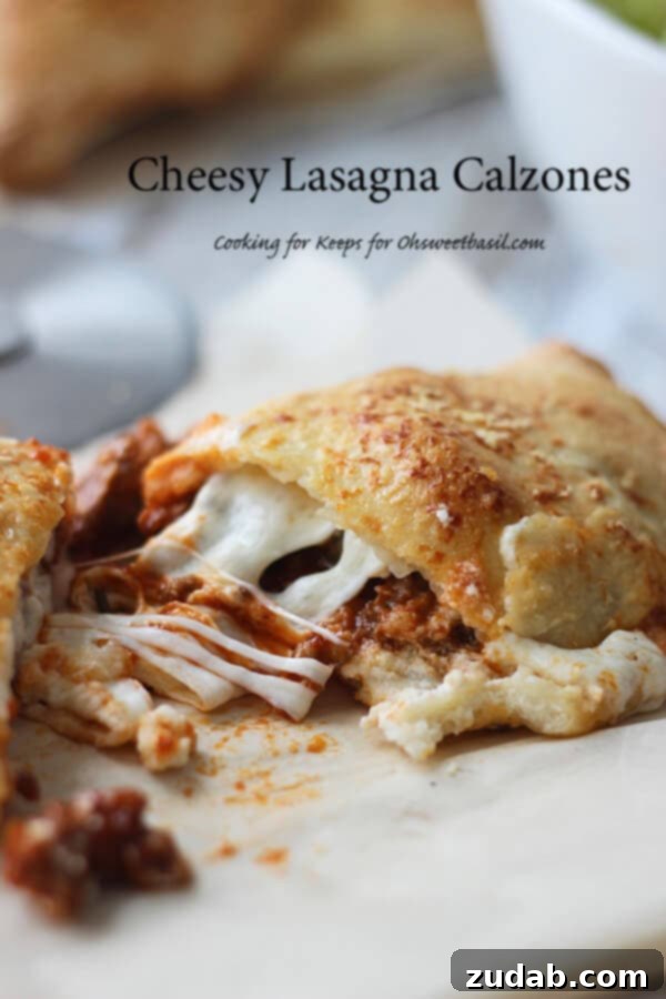 Effortless Homemade Sweet Cheddar Lasagna 5 Cheesy Lasagna Calzones, a fun twist on classic lasagna
