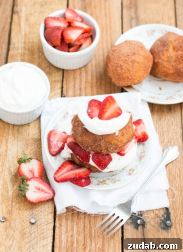 The most delicious dessert I've ever had, deep fried strawberry shortcakes that are rolled in cinnamon sugar and loaded with berries and fresh whipped cream The most delicious dessert I've ever had, deep fried strawberry shortcakes that are rolled in cinnamon sugar and loaded with berries and fresh whipped cream