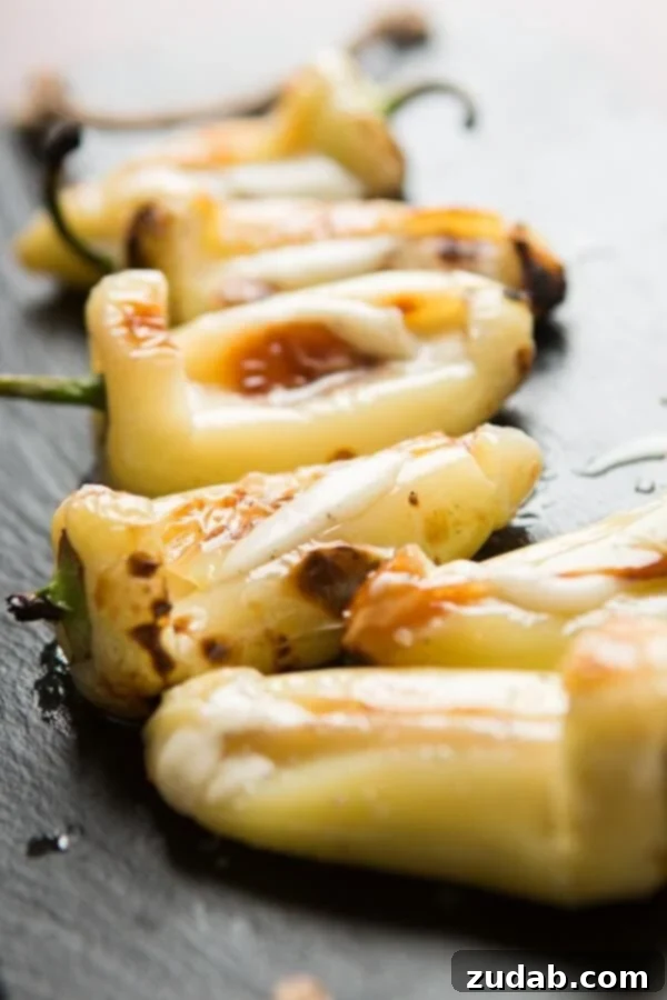 The BEST spicy, cheesy grilled peppers ohsweetbasil.com The BEST spicy, cheesy grilled peppers ohsweetbasil.com