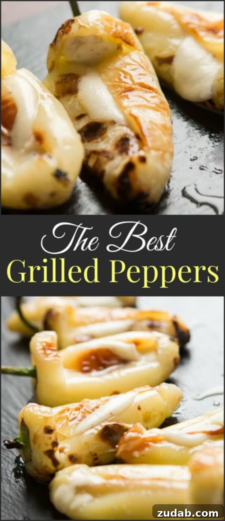 The BEST spicy, cheesy grilled peppers ohsweetbasil.com The BEST spicy, cheesy grilled peppers ohsweetbasil.com