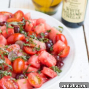 Chilled Watermelon Mint Delight 2 The BEST watermelon salad with mint recipe we've made ohsweetbasil.com